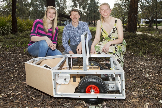 Engineering students win Innovation Award for their robotic vehicle

