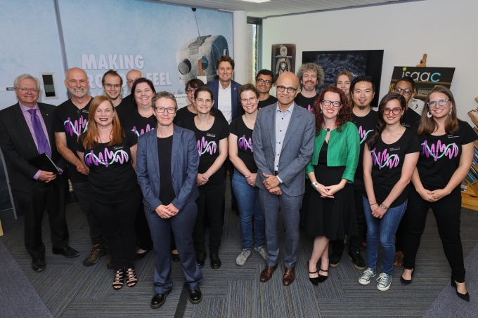 Satya Nadella, Global CEO of Microsoft visits the 3A Institute

