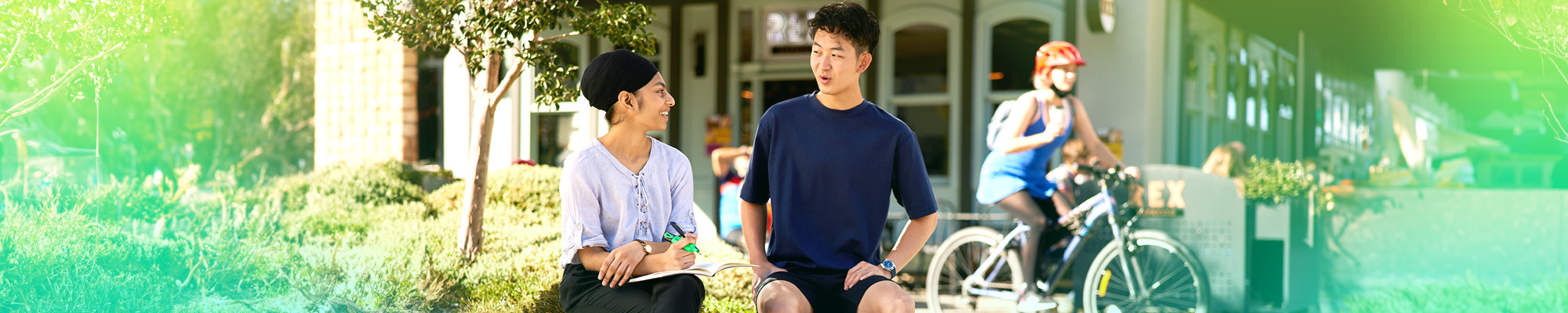 Students talking with each other