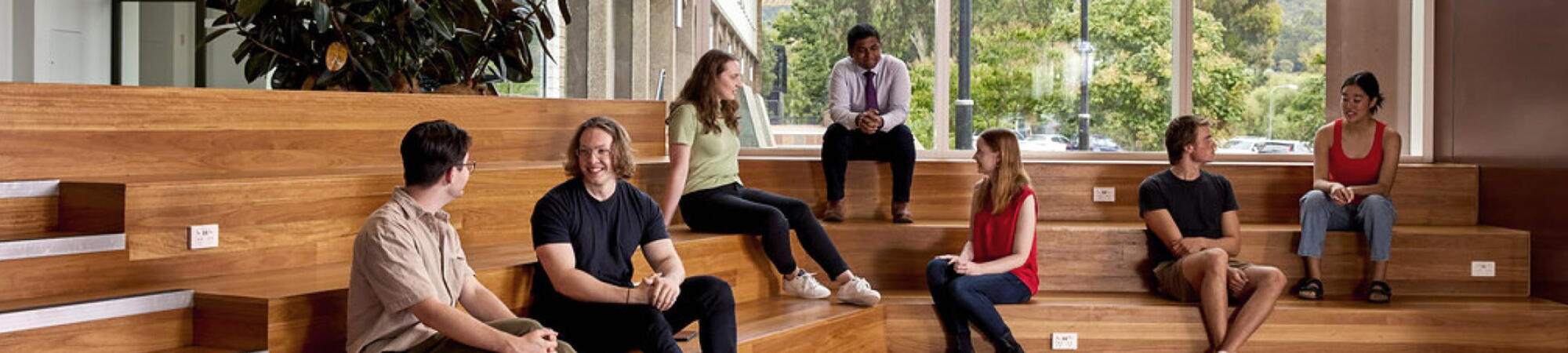 Students inside the ANU campus