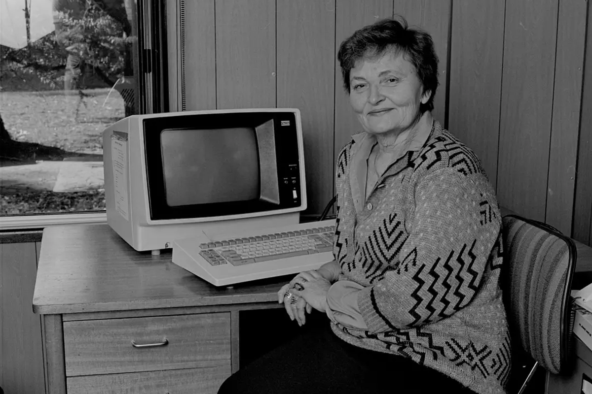 Skaidrite Darius in 1988. Photo: Darren Boyd/ANU Photographic Services
