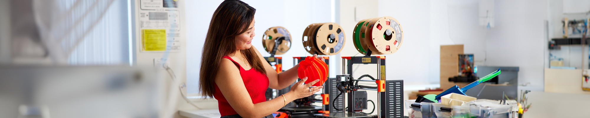 ANU Engineering student in a lab